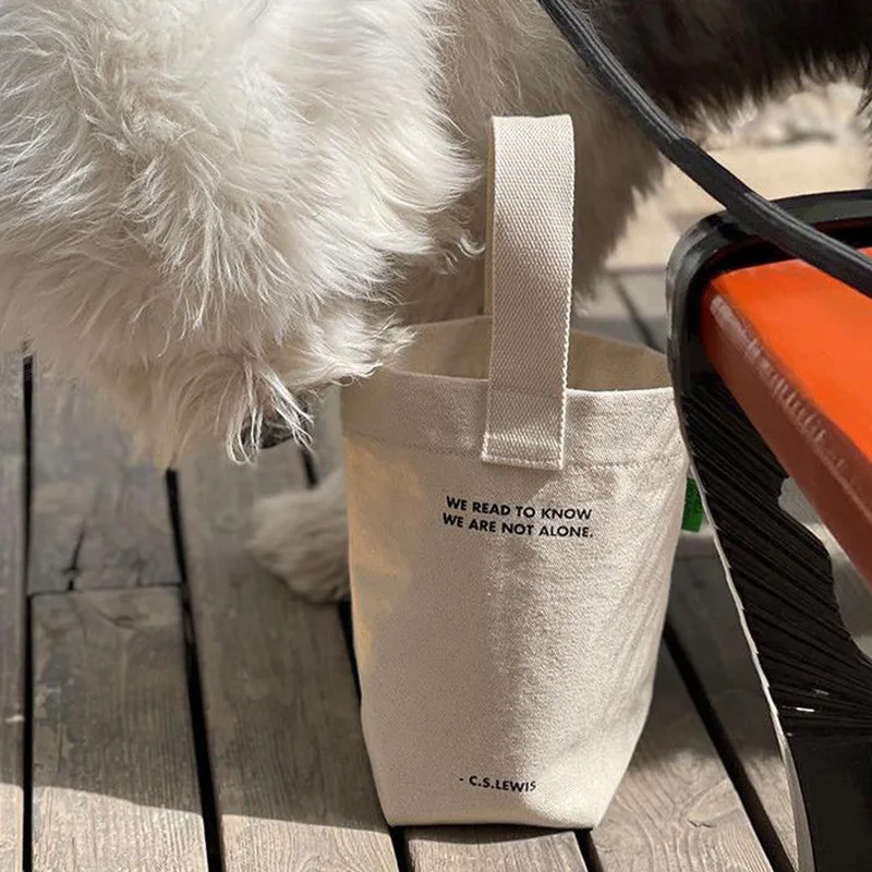 Simpatico portabottiglie per l'acqua borsa per il trasporto tazza da caffè custodia per custodia stampa su tela Set da tè al latte cinturino per bottiglia portatile