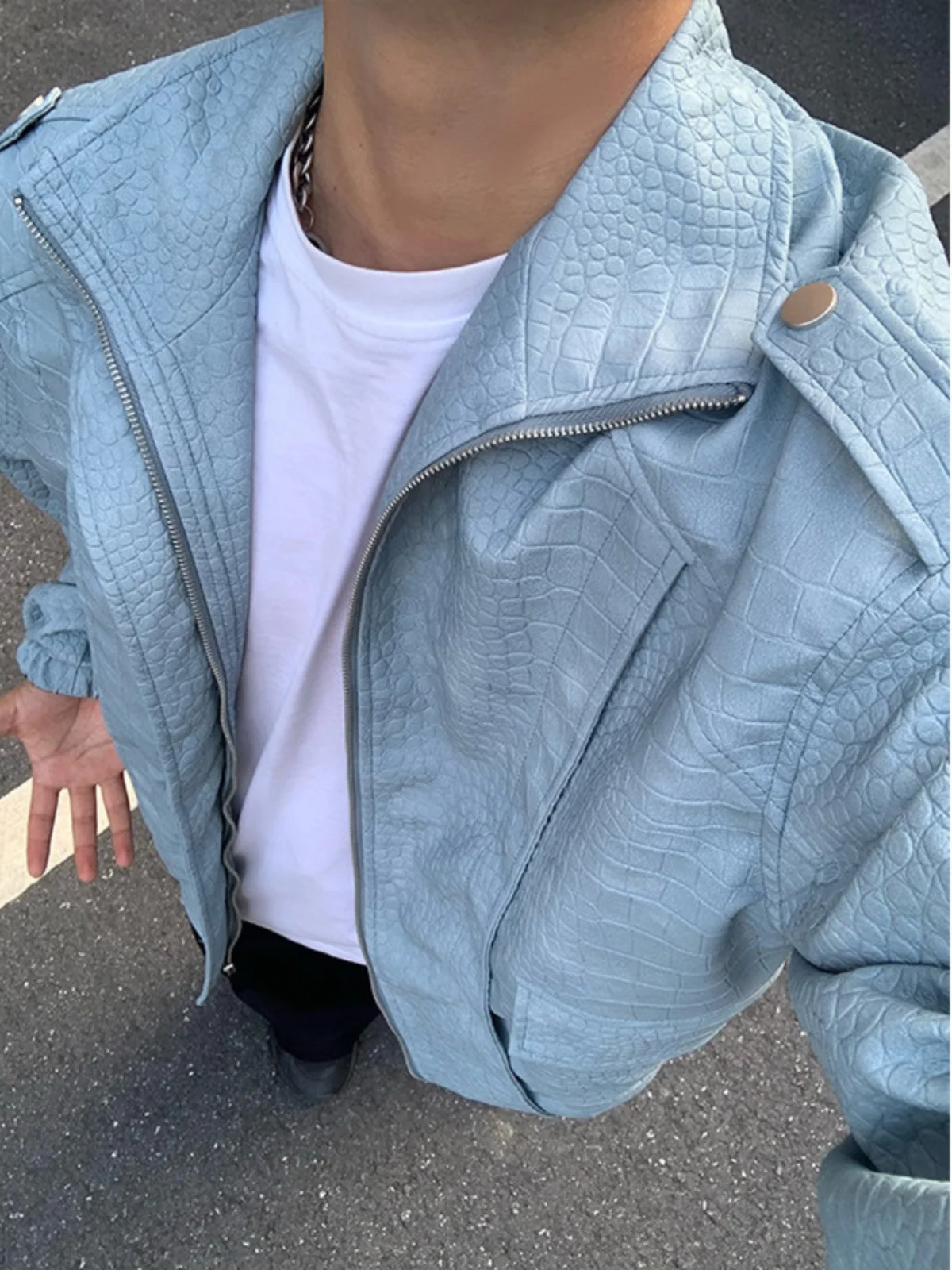 

Мужская куртка-пилот Racing Sle: стильная верхняя одежда Cleanfit, премиум-класса, модный бренд, крутой уличный стиль, мотоциклетный костюм, свободный крой, длинный рукав