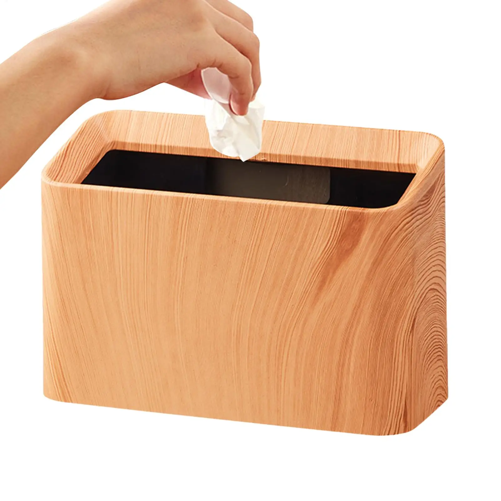 Papelera de mesa, cubo de basura pequeño, caja de almacenamiento de basura que ahorra espacio, cubo de basura para habitación de coche, sala de estar, cocina, baño y dormitorio