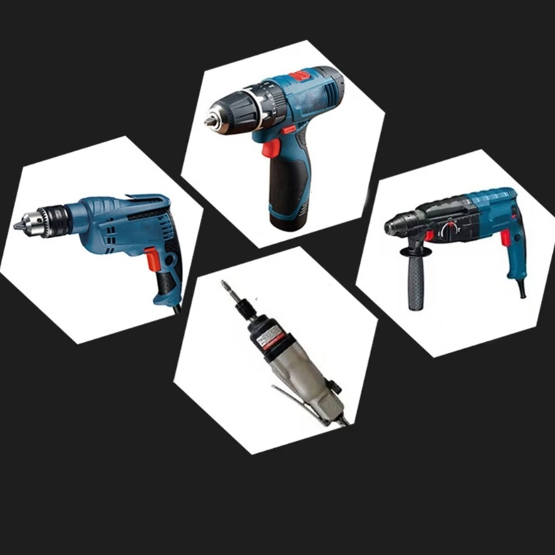 Tác Động Ổ Cắm 1/4Inch Hệ Mét Tác Động Sâu Cờ Lê Lục Giác Ổ Cắm Đầu Bộ Chuyển Đổi Cờ Lê Adapter Ổ Cắm Dụng Cụ Cầm Tay 6-19 Mm