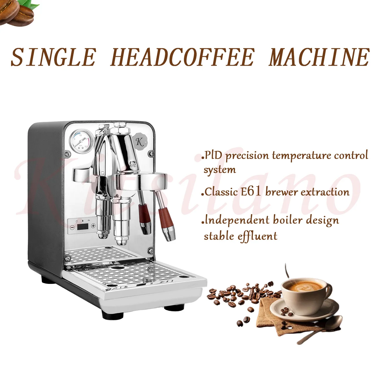 

Kitsilano Manual Espresso Machine with Vibration Pump - Compact Single Serve Coffee Maker for Home