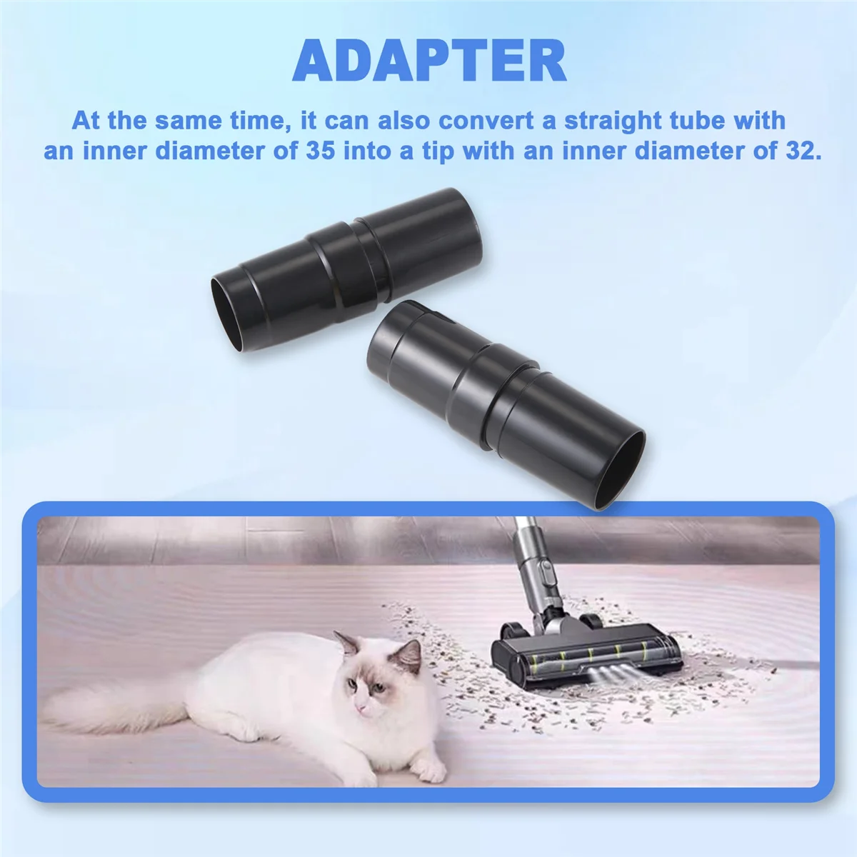 Abls 2 peças de acessórios para aspirador de pó, versão japonesa 32mm, acoplamento de mangueira, conector de tubo de conversão de mangueira de vácuo