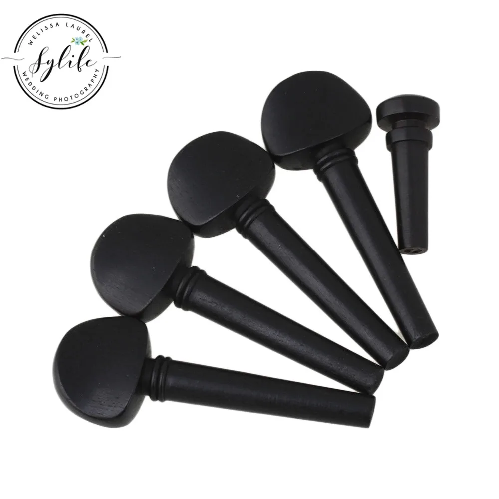 Top Model ebony wood 4/4 violin Tuning Pegs,Endpin Set