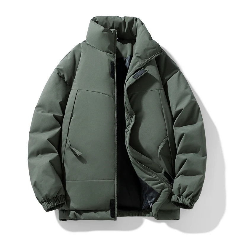 Winter Waterproof Parka Jackets Man Casual Soft Stand Collar Parka Coats Thickened Puffer Coat Man's Adventure Windproof Parkas