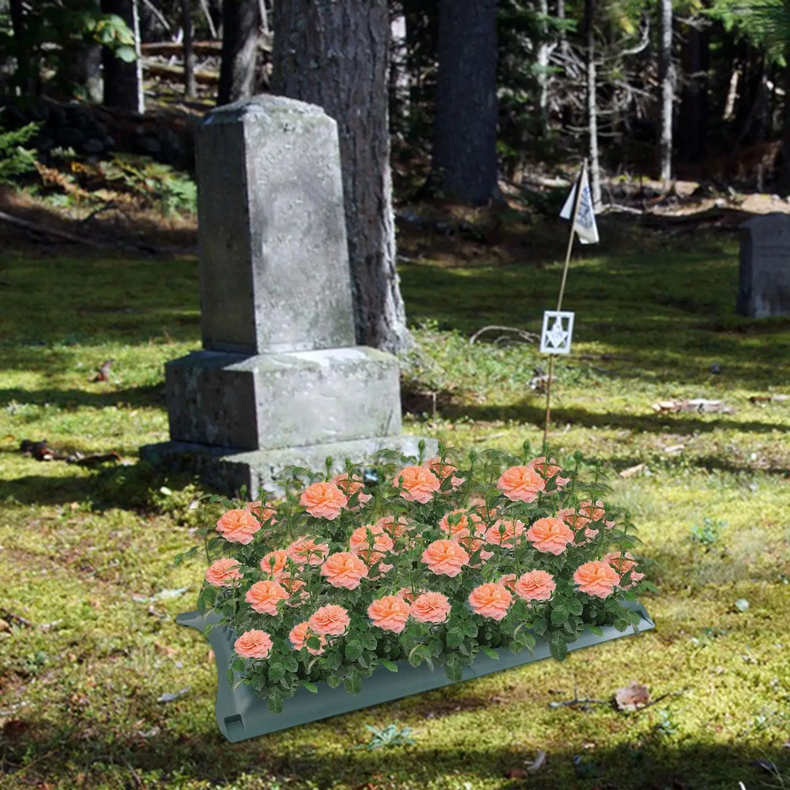 Floral Casket Saddle, Grave Vase, Memorial Floral Vase, Flower Arrangement, Flower Holder for Cemetery Backyard Outdoor