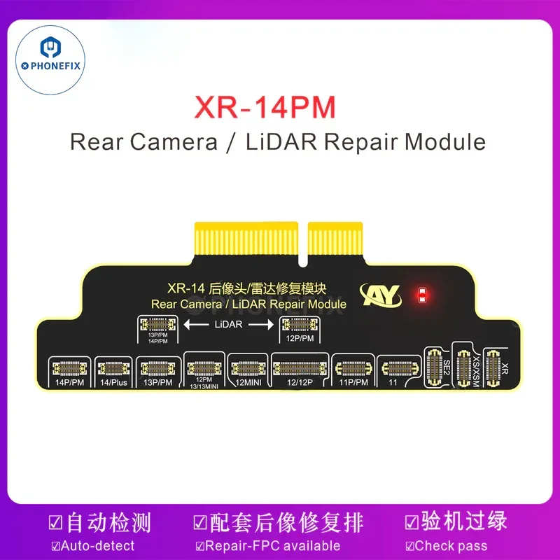 AY A108 Rear Camera LiDAR Module FPC Flex Cable For iPhone 12 13 14 Pro Max Solve Camera Lag Inability to Shoot VR Videos Issues