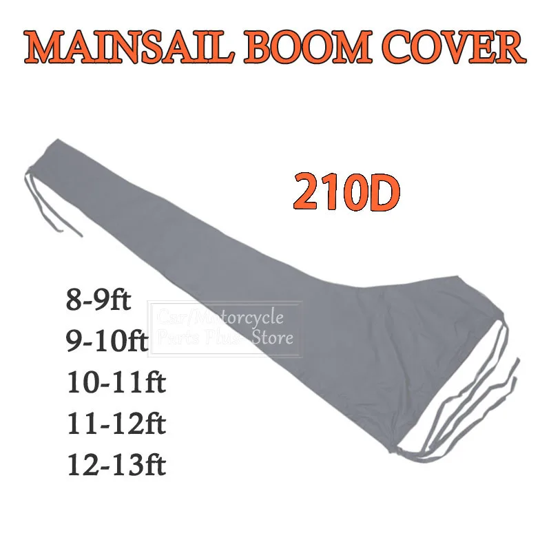 210D Sail Cover Mainsail Boom Cover Boat Cover For 8-9Ft 10-11Ft Waterproof Anti UV Sunshade Dustproof Boom Sail Cover