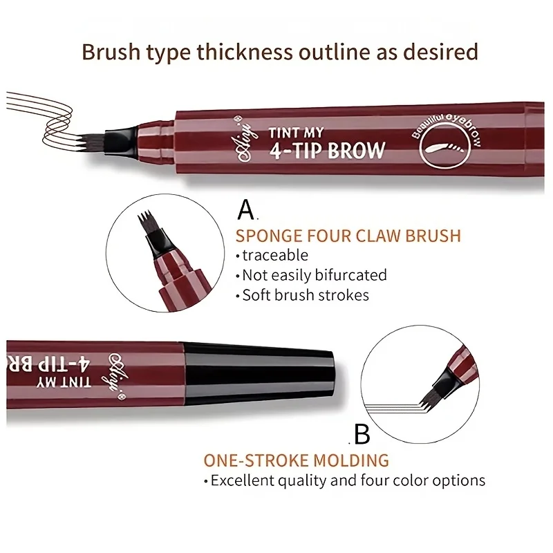 4本の毛先で自然な眉の形を描けるマジックアイブロウペンシル、超リアルな毛髪