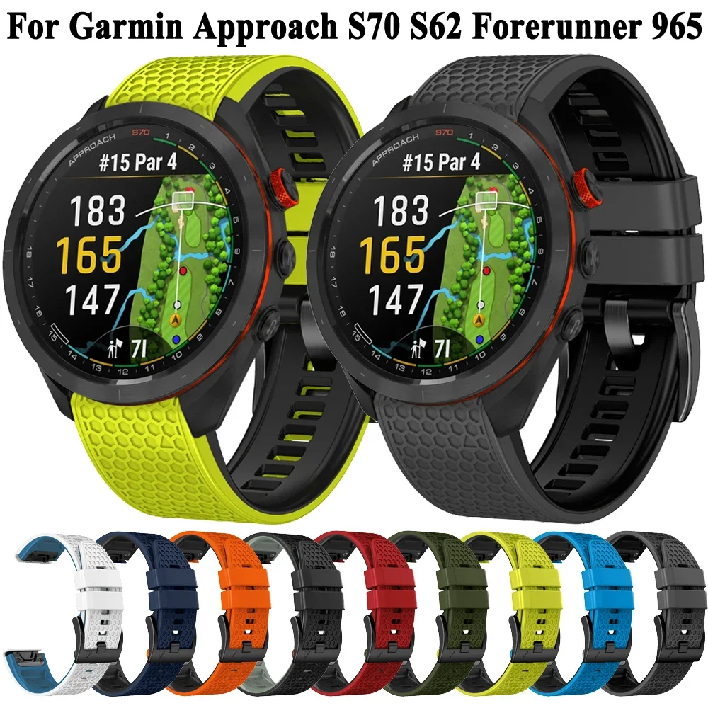 Quickfit 22mm Silicone Strap For Garmin Approach S70 S62 Instinct Forerunner 965 955 945 935 Epix Pro 2 47mm Wristband Bracelet