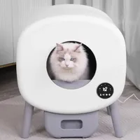 Smart Cat Litter Box Closed Toilet Large Capacity Automatic Cat Litter Box Self Cleaning Cat Bedpans Deodorizing Toilet Supplies