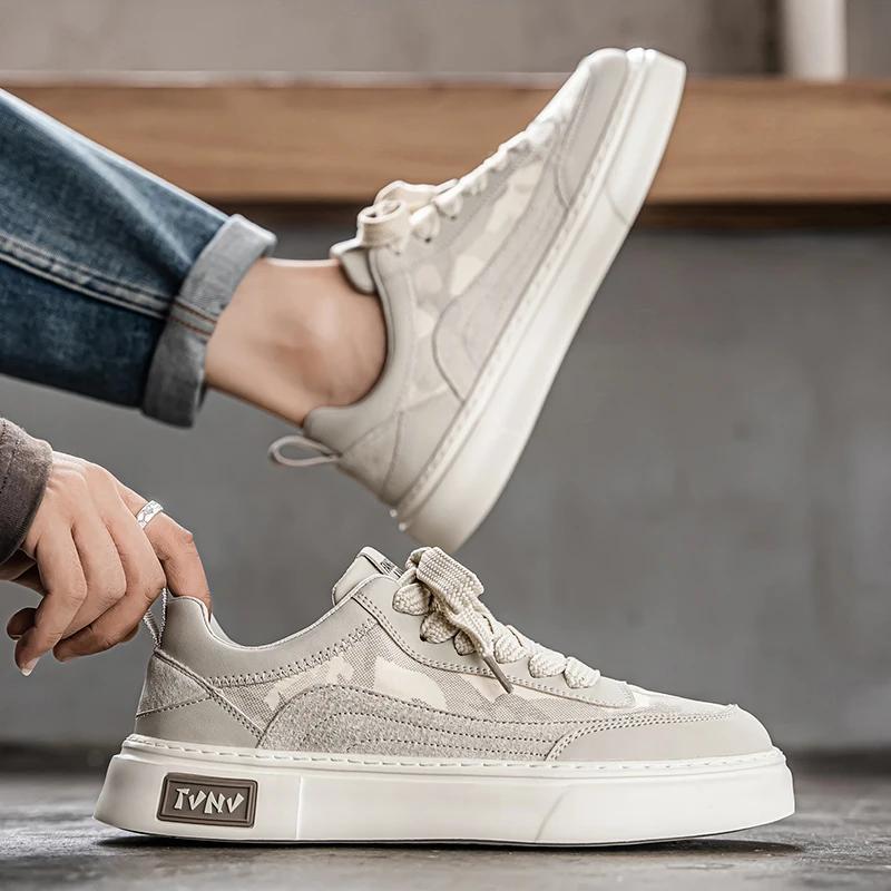 Мужская вулканизированная обувь с парусиновыми ремнями, новые четырехсезонные классические повседневные прогулочные туфли на плоской подошве с низким берцем и круглым носком