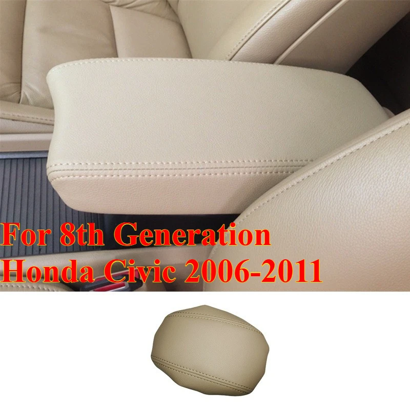 

1PCS for 8th Generation Honda Civic 2006-2011 Microfiber Leather Central Armrest Box Leather Cover Armrest Decoration Parts