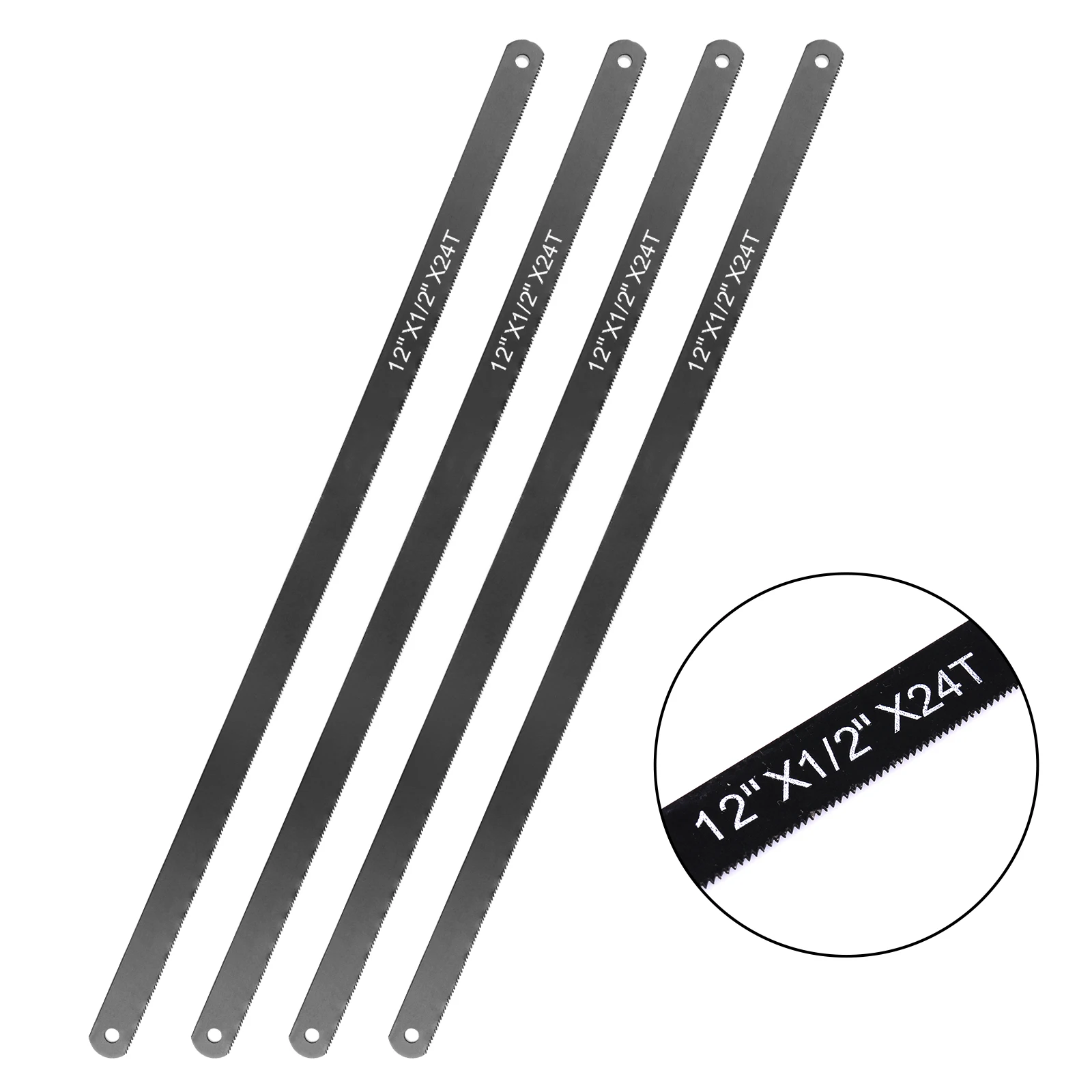 10pcs 300mm 24T Hacksaw Blades Carbon Steel Hand Saw Plastic Metalworking Saw Blade For Cutting Metal DIY Tools