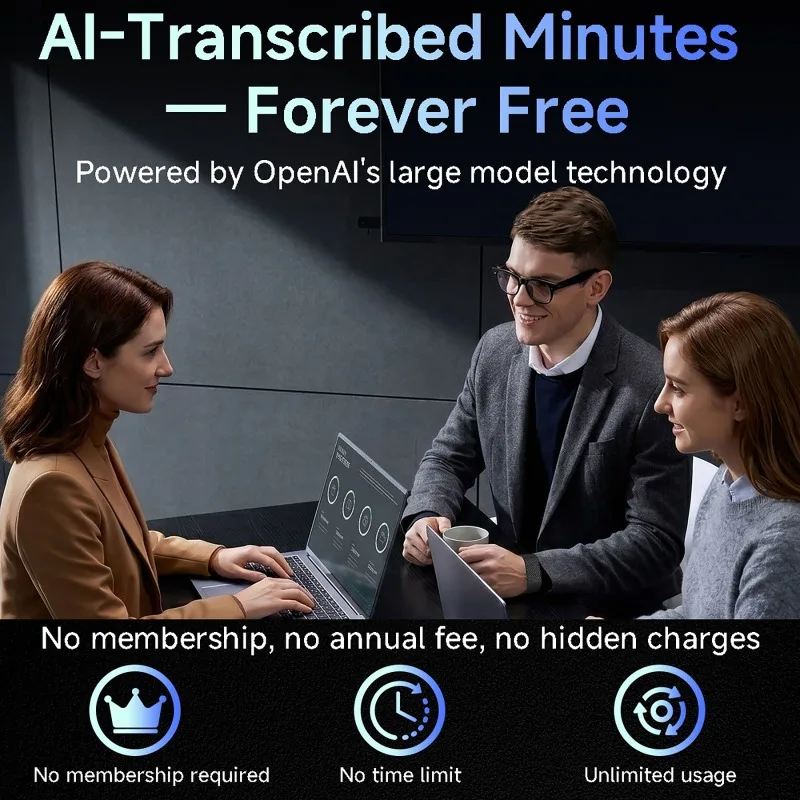 ai-non-screen-smart-bracelet-with-meeting-transcription-waterproof-heart-rate-blood-pressure-fitness-tracker-sport-tracker-watch