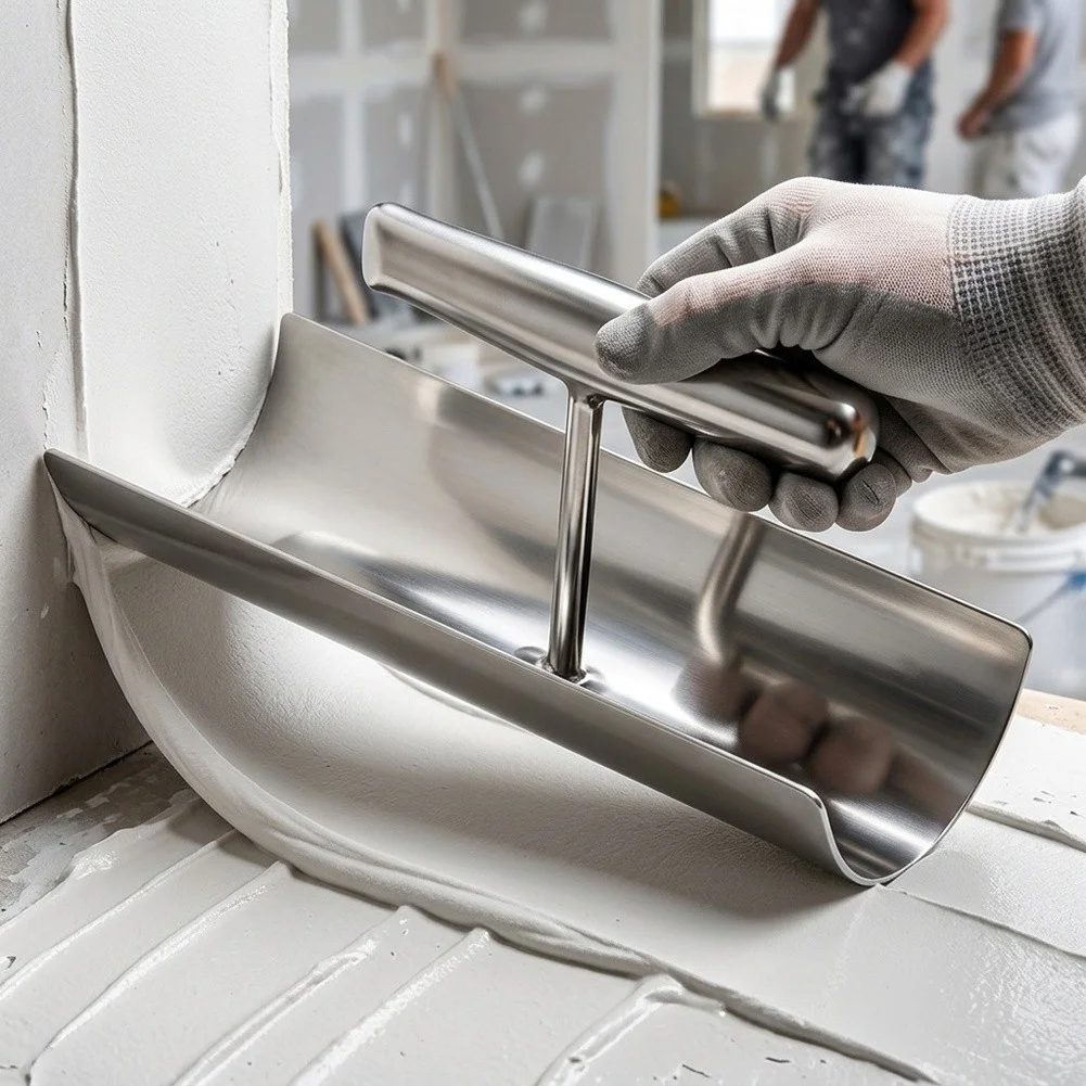 Stainless Steel Drywall Corner Trowel for Interior for exterior Plastering Wall Putty Joint Compound 30x26x5mm Tool