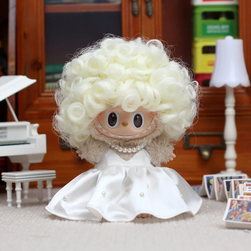 

Ткань для Labubu, универсальная одежда для кукол 15-17 см, виниловая одежда для кукол Monroe, классическое сердце, миндальное печенье V1/V2/V3, аксессуары для кукол