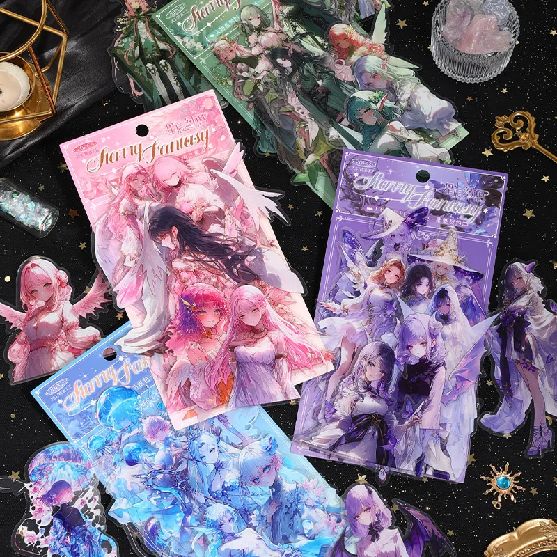 20pcs/lot Kawaii Stationery Stickers Starry Nights fantasy Junk journaling stickers Planner Decorative Mobile Scrapbooking