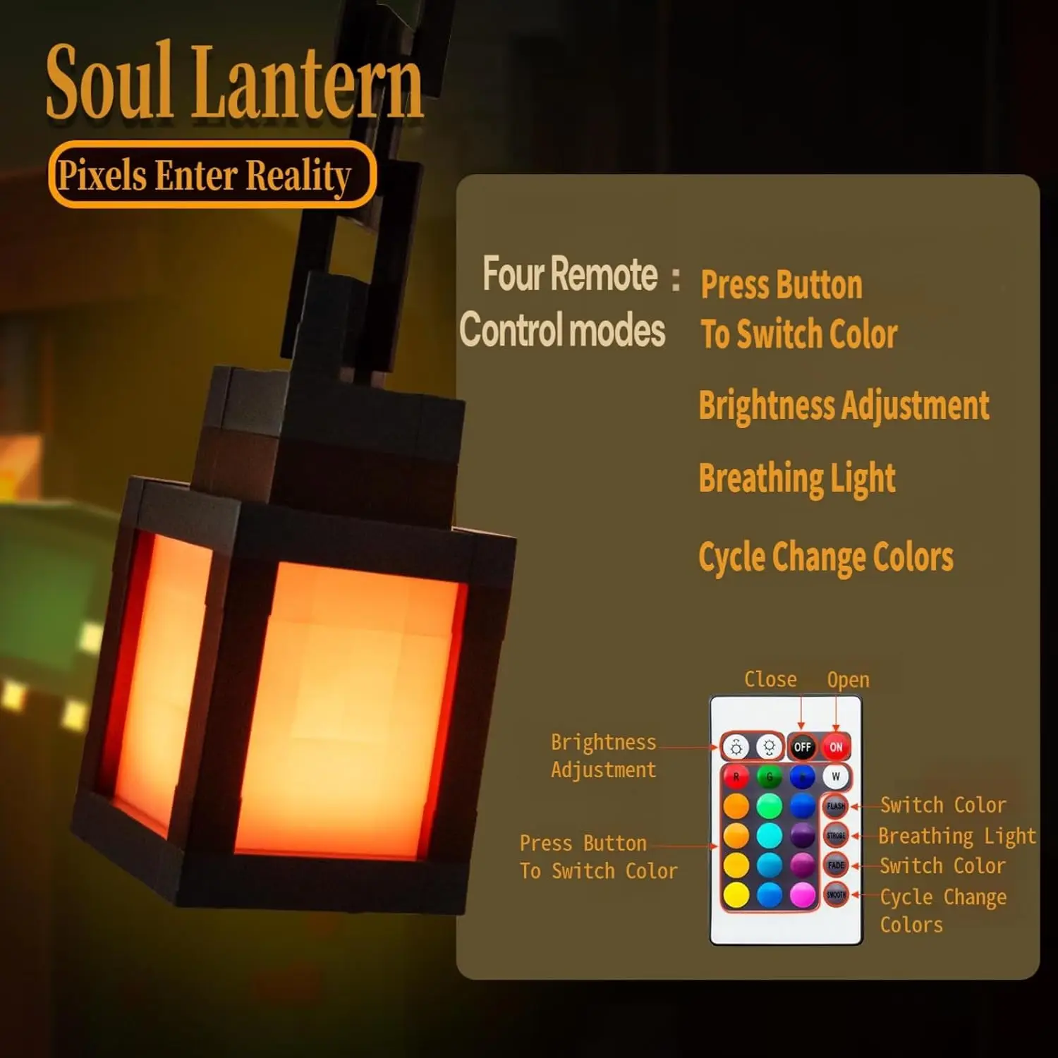 ضوء ليلي LED فانوس منقط، ضوء ليلي على الحائط بـ 16 لونًا مع مفتاح لمس وجهاز تحكم عن بعد، طاولة قابلة لإعادة الشحن وموزن #4