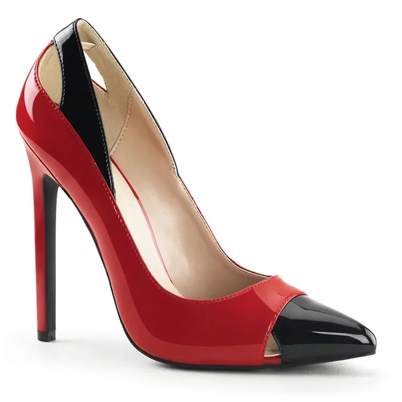 Women's Pumps 13CM Thin High Heels Sexy Patent Leather Buckle Strap waterproof Office & Career Party Wedding shoes for women