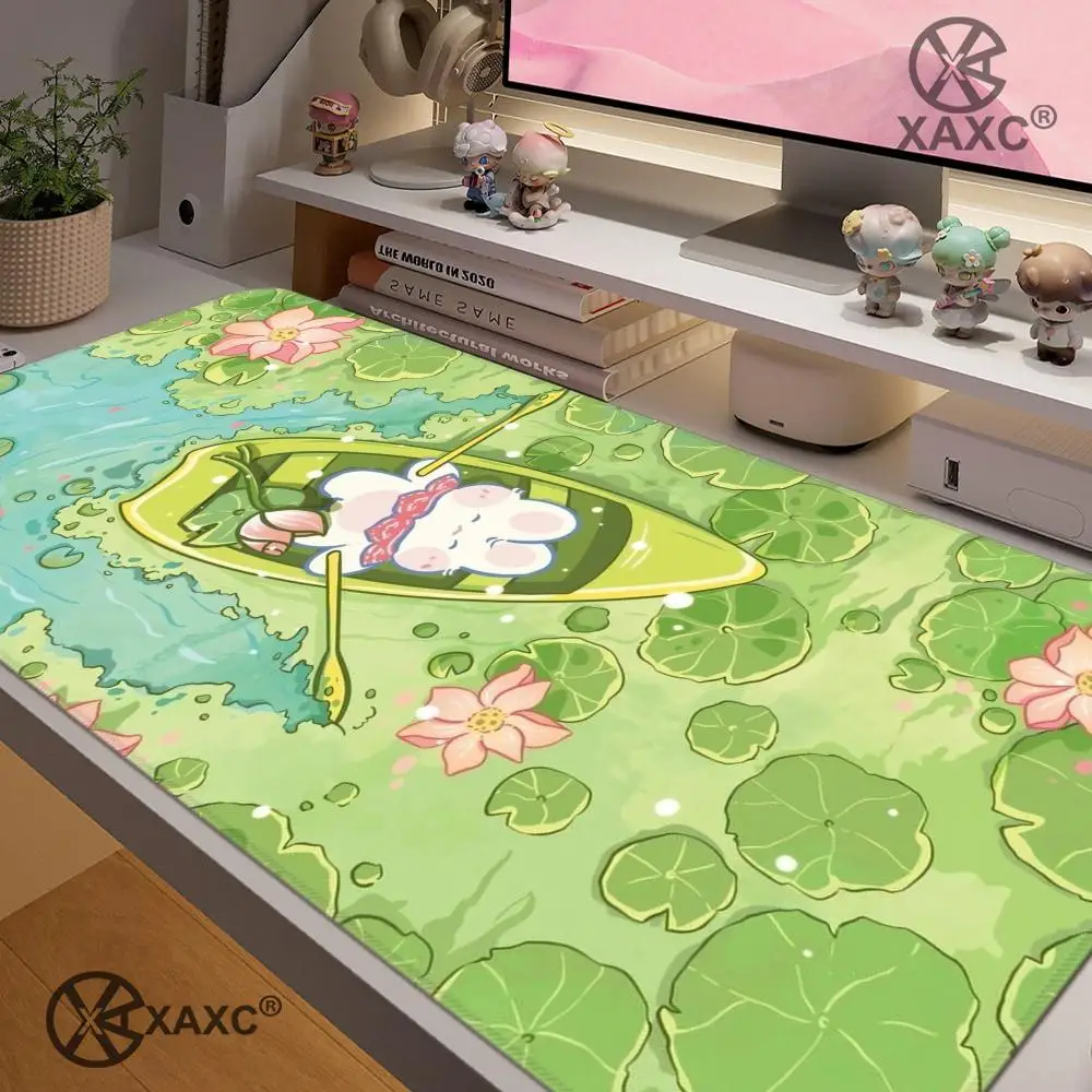 

Large Mouse Pad Green Cute Flower XAXC Mouse Pad large keyboard mouse desk pad non-slip rubber gaming mouse pad laptop mouse
