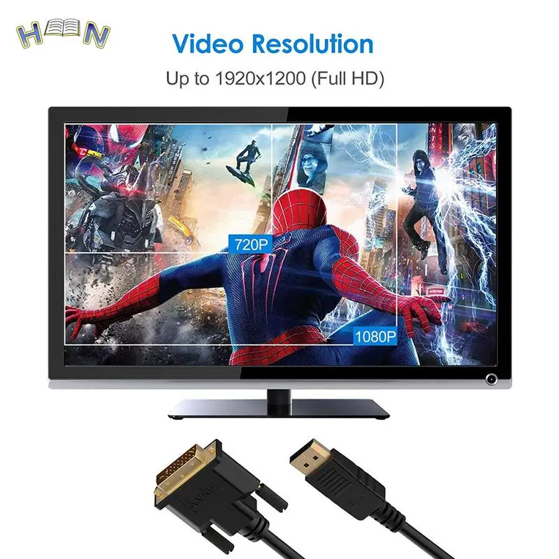 24 + 1 pin przewody adaptery 1080P 3D kabel HDMI dla LCD DVD HDTV High speed DVI kabel 1.8m hdmi do DVI