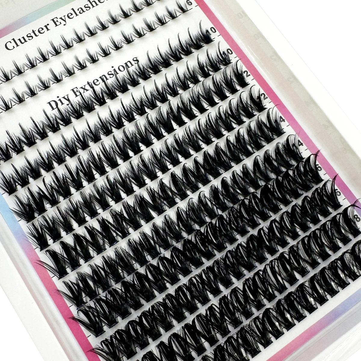 Wispige Wimpernbüschel mit Spitzen für Salon-Effekt DIY D-Kurve Wimpernverlängerungen Vollständig Spitzige Einzelwimpern – Detail 2