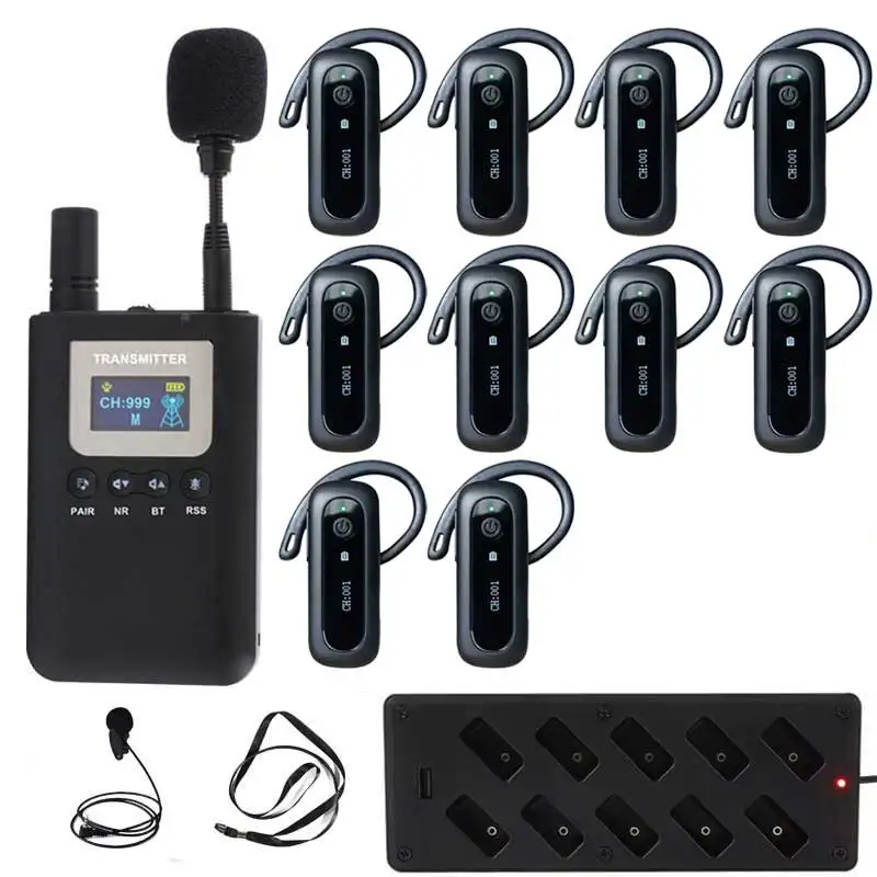 

Wireless Whisper Audio Tour Guide System 2.4G Universal 25 Hours Receiver and Transmitter for Travel Agency and Pilgrimage Hajj