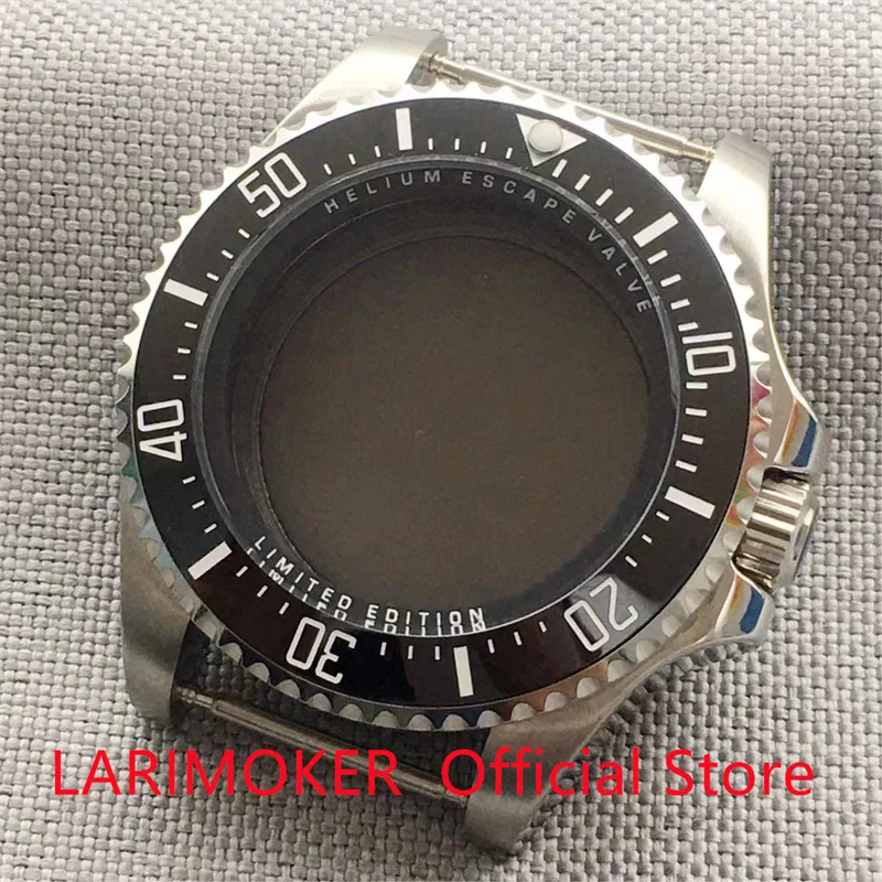 

LARIMOKER Sterile Stainless Steel Watch Case for 43 MM Silver NH34 to NH39 ETA 2836 Miyota 8205 8215 Mingzhu DG 2813 3804