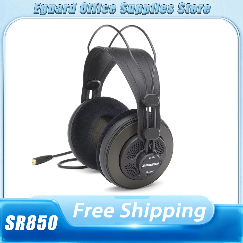 SAMSON SR850 Wired Headphones Professional Recording Semi-Closed Headsets Head-Mounted Monitor Headphone For Phone Pc Mac Gifts