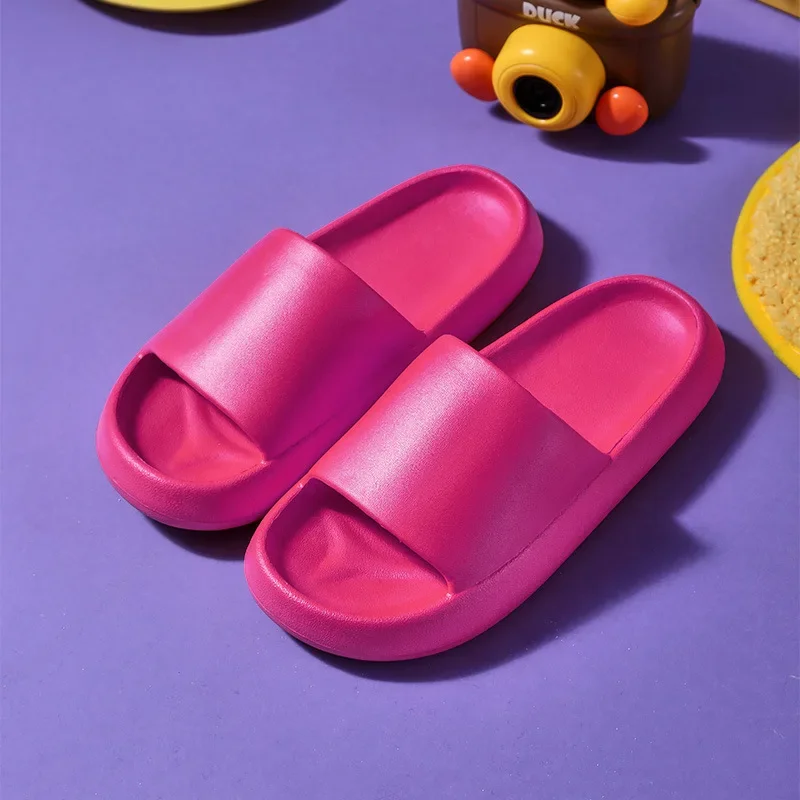 Men Single Band Bathroom Slippers, White Solid Color Slippers