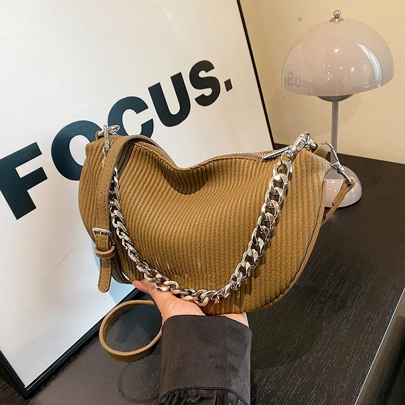 Trendy Chain PU Women's Crossbody Bag 2024 New Hot Selling Versatile Large Capacity Shoulder Bag Fashionable Women's Bag