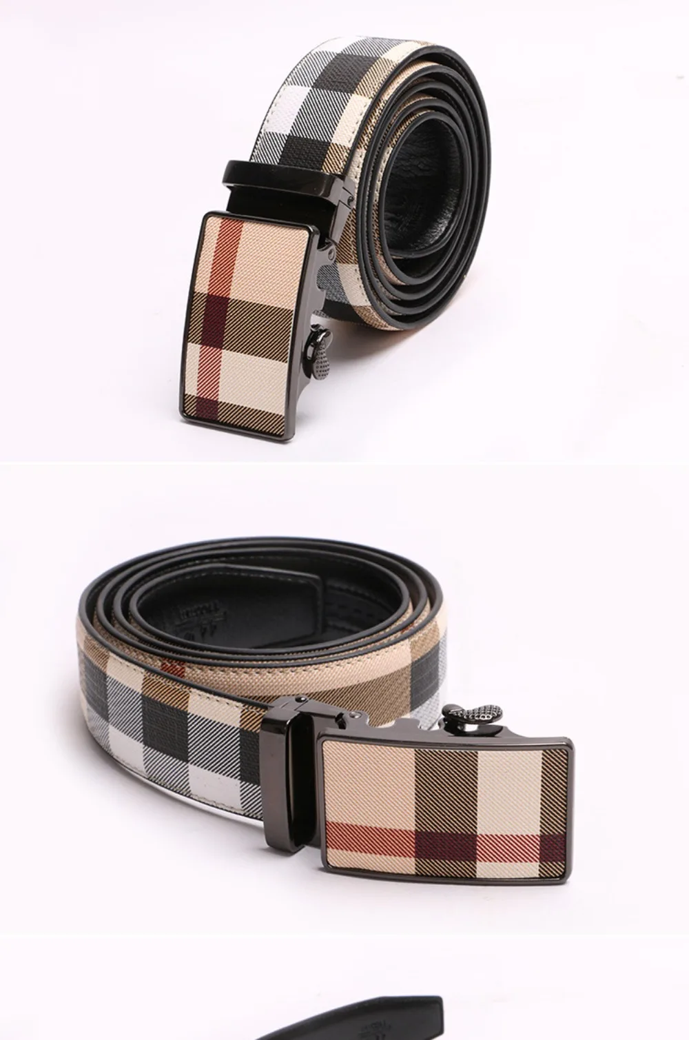 2025 New Men's Striped Belt Fashion  Belt Automatic Buckle Men's Pure Leather Business Leisure Belt luxury  designer belt