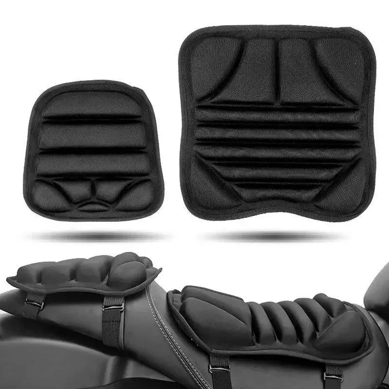 2 Pack Motorcycle Seat Pad 3D Comfort Gel Cushion Seat Breathable Universal Shock Absorbing Seat Cover for Advanced Mountain