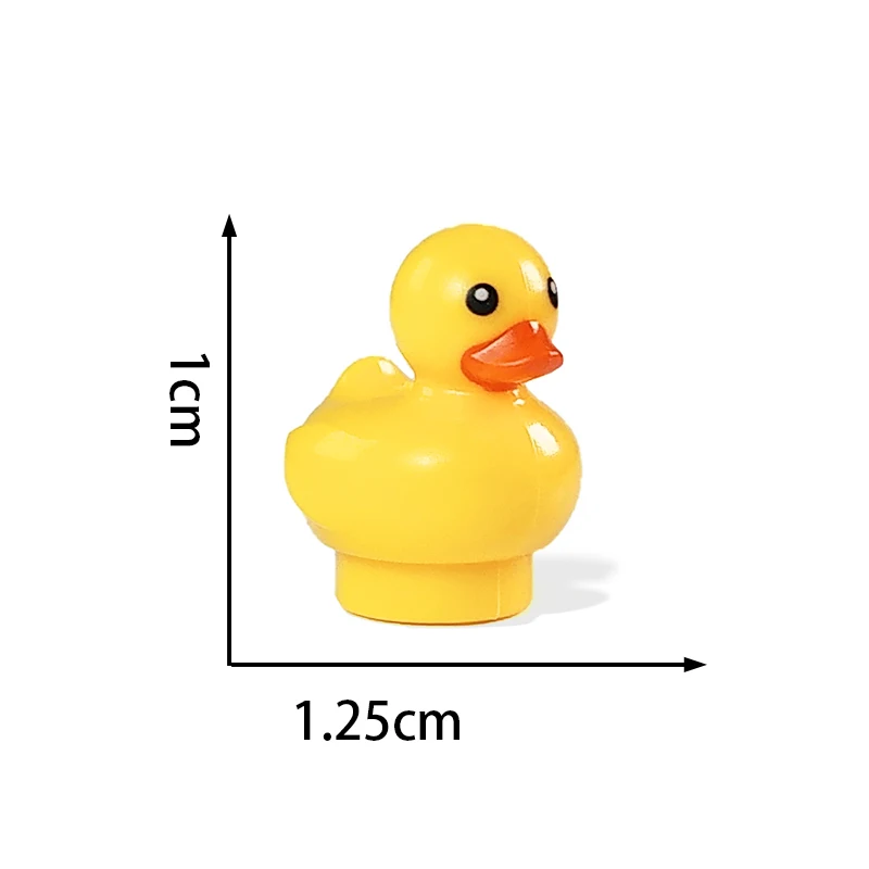 Building Blocks animal yellow Little ducks swan pond cock rooster chick poul farm domestic goose bird Accessories kids toys gift