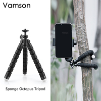 Vamson Tripods for Gopro Hero 12 11 10 9 8 7 Black Flexible Mini Octopus Tripod Accessories for Phone Insta360 X3 DJI EKEN Drift