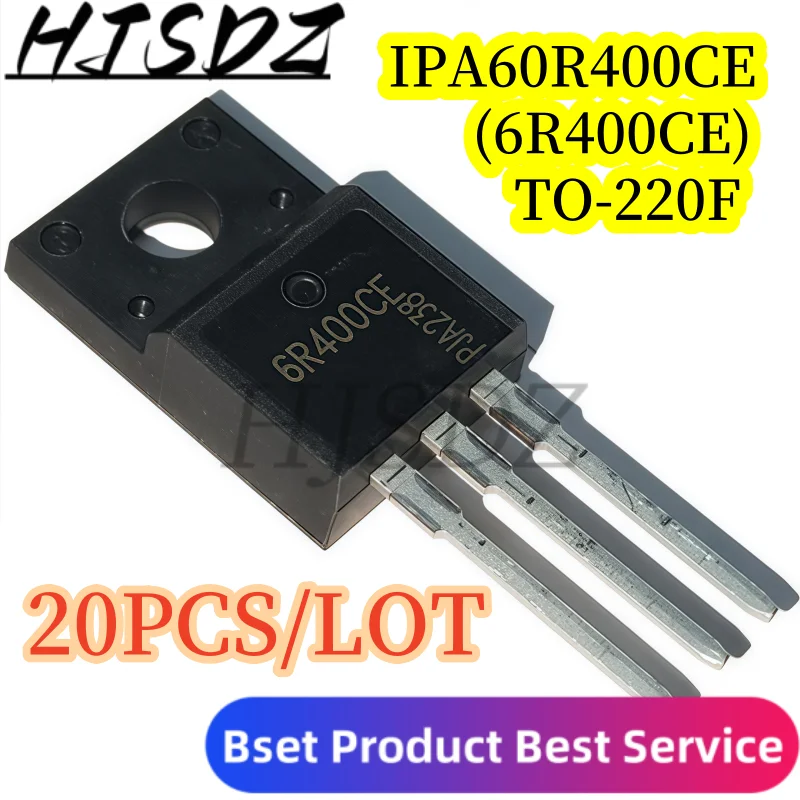 【20PCS/LOT】IPA60R400CE Original MOSFET TO-220F 6R400CE Package 600V/30A Effect Transistor