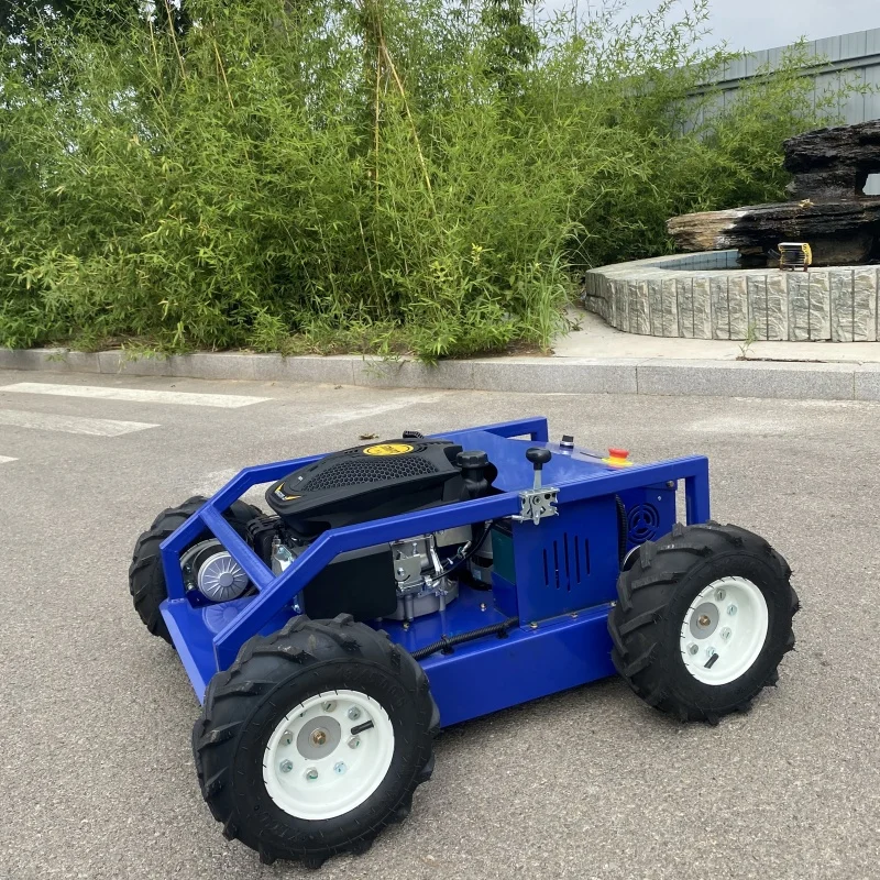 

Customized 24V hot selling home wireless control lawn mower robot for all terrain lawn maintenance