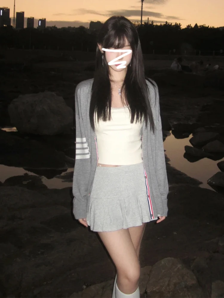 韓国風 Vネック ニット オープンカーディガン レディース 秋冬 ゆったりシック トップス ロング丈 ポリエステル アクリル ナイロン ウール...