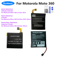 NEW Original Battery WX30 SNN5951A For Motorola moto 360 1st-Gen 2nd 46mm FW3L SNN5962A 42mm FW3S SNN5971A Smart Watch Bateries