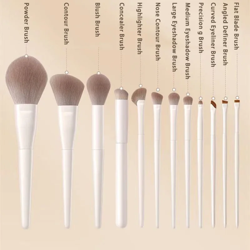 Vegan Vegan Synthetic Bristles Eye Makeup Brush Set for Beginners 12 Pcs Eyeshadow Blending Brushes Kit Soft Student Friendly Portable - Aliexpress Deal