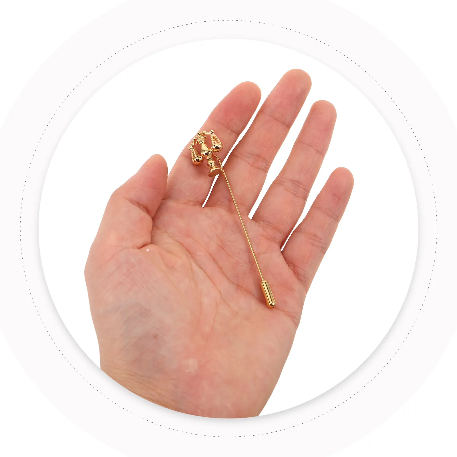 2Pcs Justice Scale Lapel Pin Golden Libra Brooch Lawyer Brooch for Men Suits Dress Collar Accessory Christmas Gift