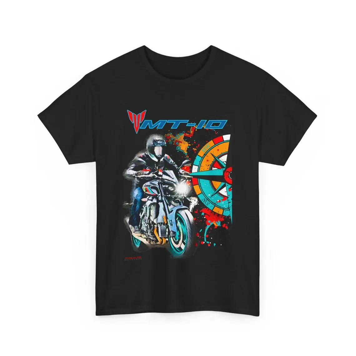 

MT-10 T Shirt The Urban Compass Motorcycle Tee Windrose Rider Graphic Top For MT Fans Hypernaked Gift Moto MT10