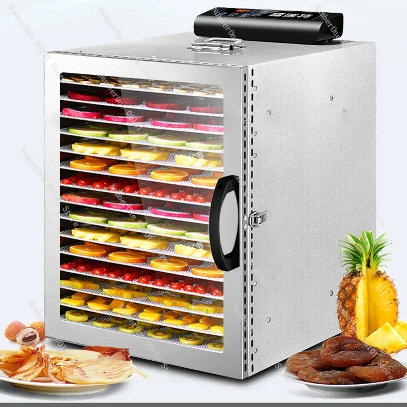 16 Layer Dehydrator Food Dryer  fruit dryer fruit tea vegetable pet meat soy bean food dehydration air dryer commercial