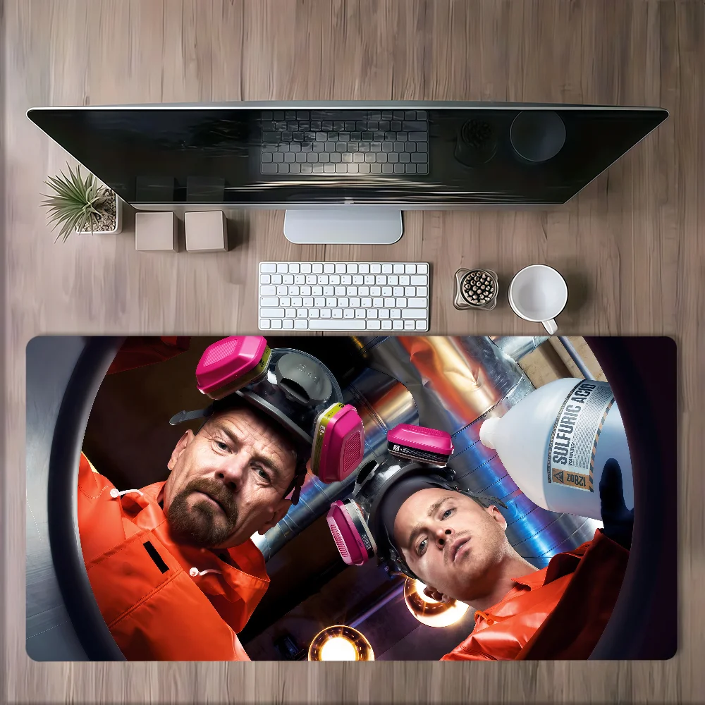 TV Show White Mouse Pad Non-slip Lockedge Thickened Desktop MousePad B-Breaking Bad W-Walter Comfort Gaming Office Student