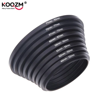 Anelli Step-Up in metallo Set di filtri per adattatori per lenti anello in alluminio obiettivo universale 37-49 49-52 52-55 55-58 58-62 62-67 67-72 72-77 77-82mm