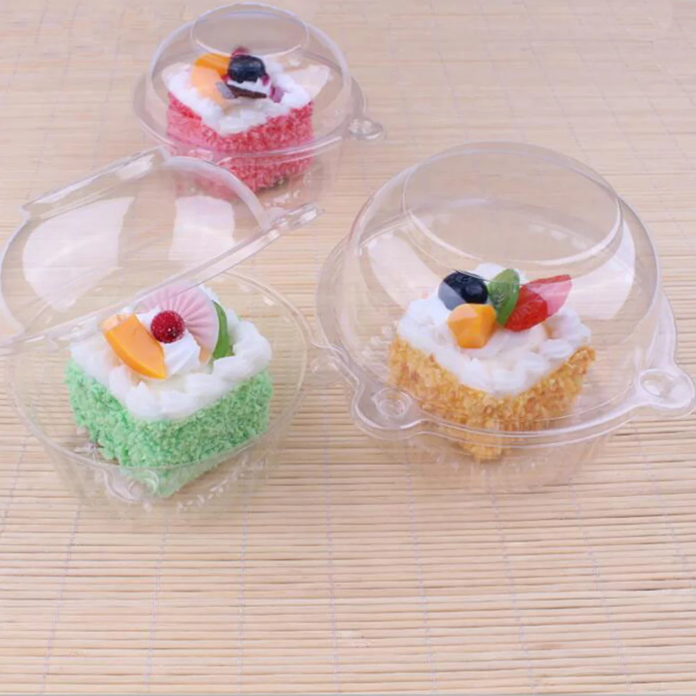 50 Pcs Cupcake Container Muffins Jelly Cups Storage Box Decorating The Pet Visible Boxes