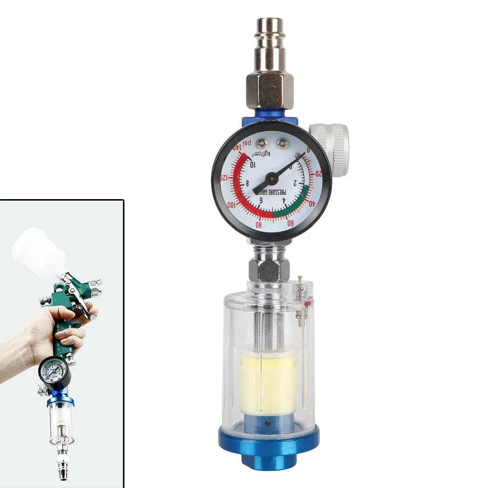 Spray Gun Air Regulator Gauge Oil-Water Separator Filter 1/4 Thread Pneumatic Tools  Airbrush EU Adapter Air hose Check valve Ra