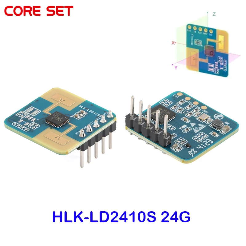 HLK-LD2410S 24G mmWave FMCW Millimeter MM Wave 8M Human Presence Status Radar Sensor Motion Detection Module LD2410S 3.3V 0.12mA