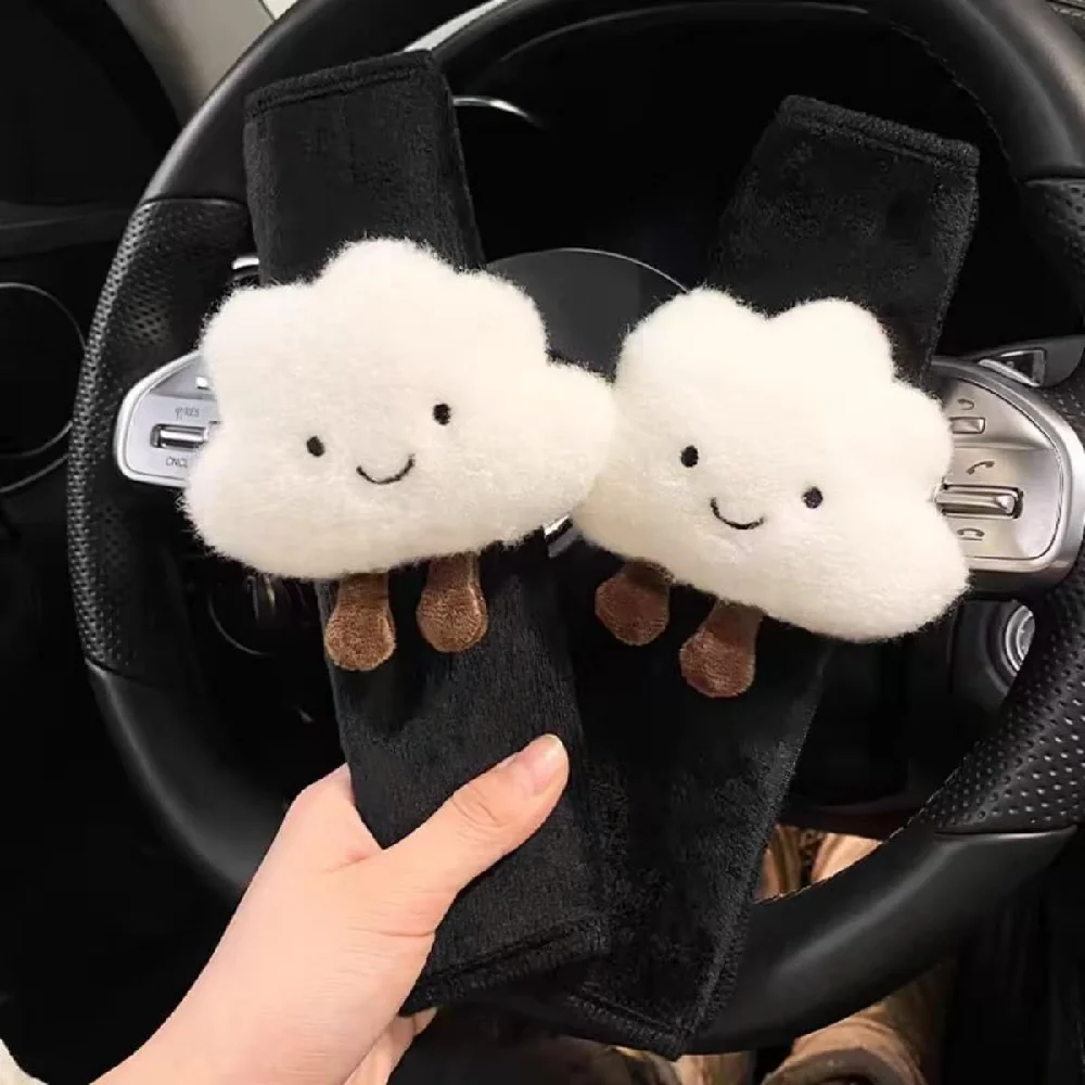 

2PCS Cute Seat Belt Cover Pads Cartoon Cloud Seatbelt Covers for Kids and Adults, Soft Seatbelt Cushion, Car Seat Strap Pads