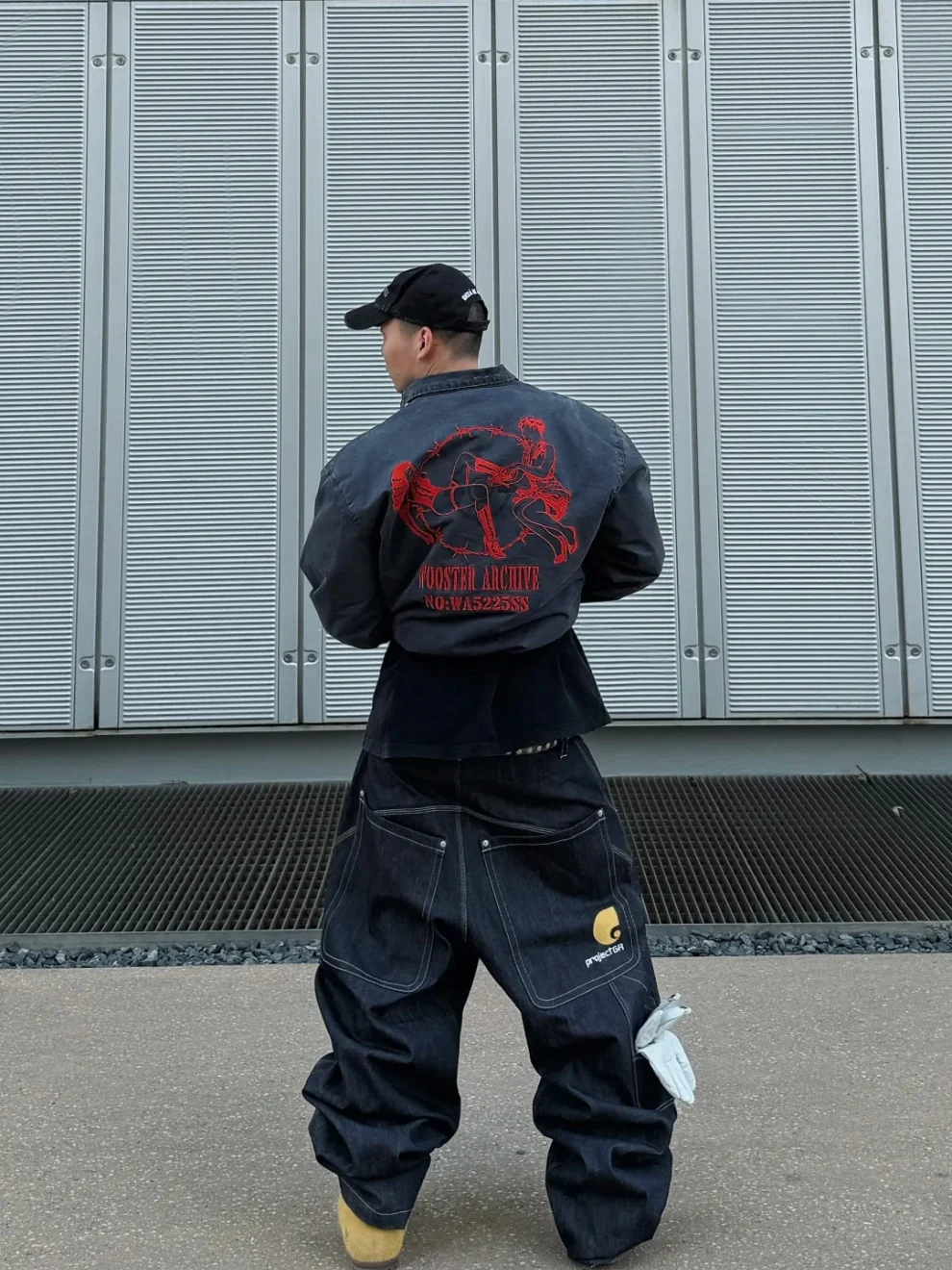 American Sle Ailz Project Ootd Workwear جينز رجالي منخفض الخصر وواسع الساق بنطلون طويل مستقيم قطع السراويل عارضة